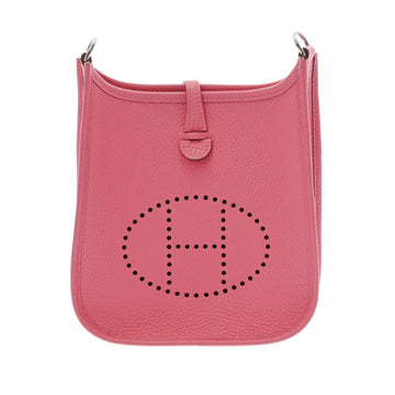 HERMES Evelyn TPM Rose Azalee Rouge Pivoine Y Engraved [around 2020] Ladies Taurillon Clemence Shoulder Bag