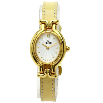 Fendi 640L oval face watch GP leather ladies FENDI