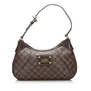 Louis Vuitton Damier Thames PM Shoulder Bag N48180 Brown PVC Leather Women's LOUIS VUITTON