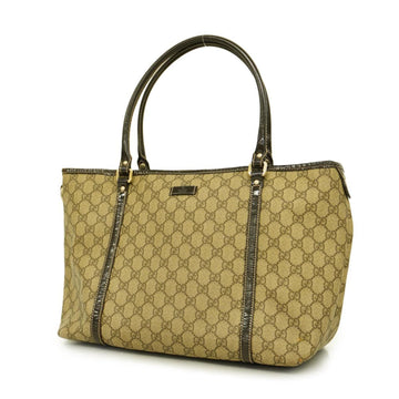 GUCCI tote bag GG Supreme 197953 brown beige gold hardware ladies