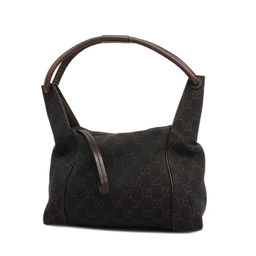 GUCCIAuth  101333 Women's GG Canvas Handbag Brown