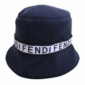 FENDI Nylon Bucket Hat #L Navy Ladies