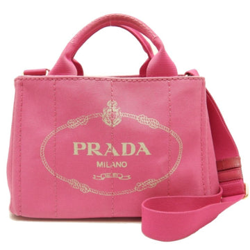 PRADA Canapa B2439G Tote Bag Canvas FUXIA Pink 050758