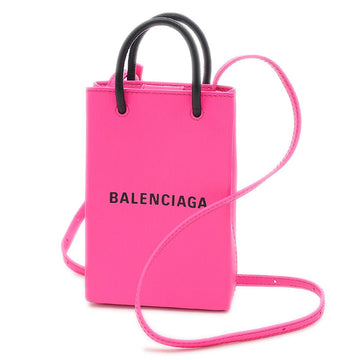 BALENCIAGA Shopping Tote Leather Pink 593826