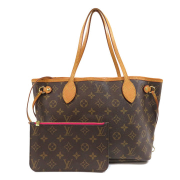 Louis Vuitton M41245 Neverfull PM Monogram Fuchsia Handbag Canvas Ladies