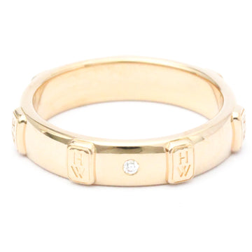 HARRY WINSTON HW Logo Band Ring WBDRRDBZHWL Pink Gold [18K] Fashion Diamond Band Ring Carat/0.01 Pink Gold