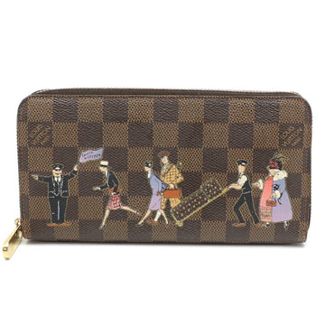 Louis Vuitton Zippy Illustre Women's Wallet N63004 Damier Ebene (Brown)