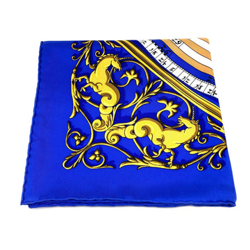 HERMES Carre 90 dies et hore silk scarf blue multicolor ladies