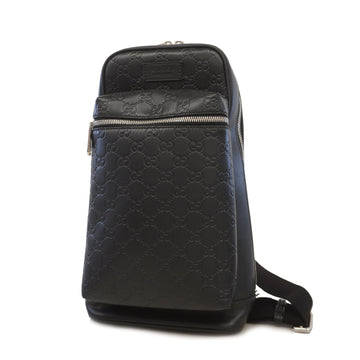 Guccissima Body bag 450970 Men's Leather Sling Bag Black