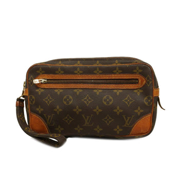 LOUIS VUITTON Clutch Bag Monogram Marly Dragonne M51825 Brown Men's