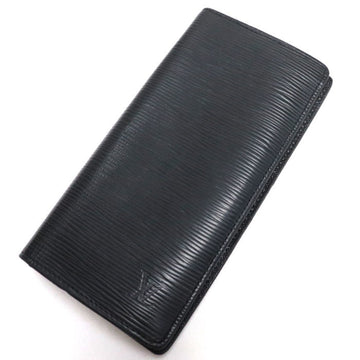 LOUIS VUITTON Portefeuil Brazza Long Wallet Epi Black M60622 CA2196