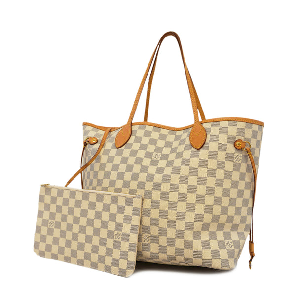 Louis Vuitton Damier Azur Never Full MM N41361 Tote Bag Multicolor