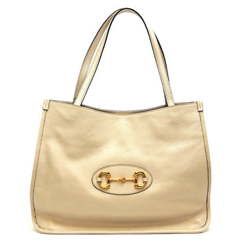 GUCCI Horsebit Ladies Tote Bag 623694 Leather White