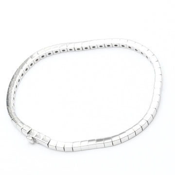 CARTIER Lanieres White Gold [18K] No Stone Tennis Bracelet Silver