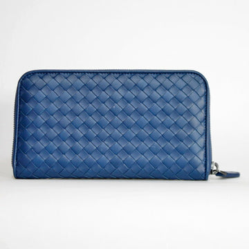 BOTTEGA VENETA Intrecciato Long Wallet Round Navy Men's Women's specialprice2505