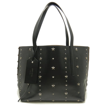 JIMMY CHOO Twist East West Tote Bag Leather Studs Black 059027