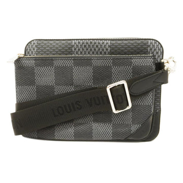 Shoulder Bag Damier Graphite 3D Trio Messenger N50017 Black Gray Men's