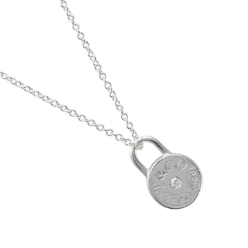 TIFFANY&Co. 1837 Round Rock Necklace 925 Silver x Diamond Approx. 2.65g Women's