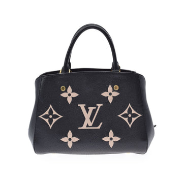 Louis Vuitton Monogram Implant Montaigne BB Bicolor Noir M45778 Women's Leather Handbag