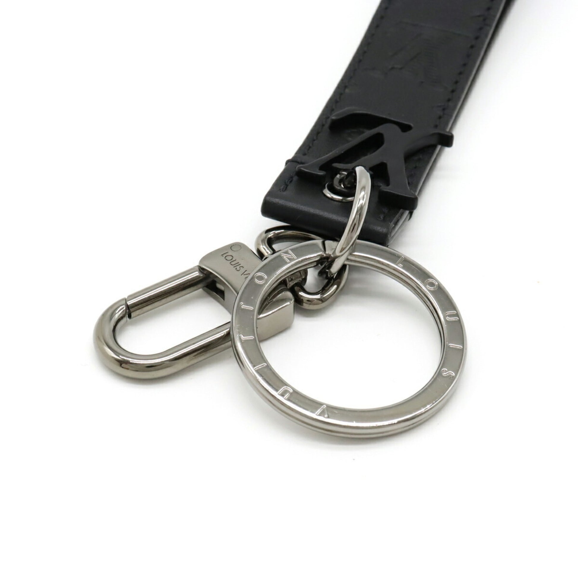 LOUIS VUITTON LV Portocre Dragonne Noir M68675 Keyring Keychain Bag Charm  Black