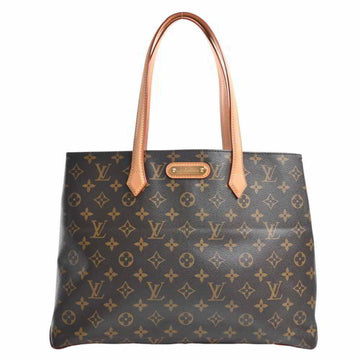 LOUIS VUITTON Monogram Wilshire MM Handbag M45644 Brown PVC