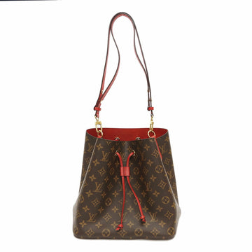 LOUIS VUITTON Neonoe Coquelicot Red Monogram M44021 Shoulder Bag Women's