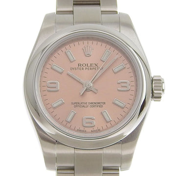 Rolex Oyster Perpetual Ladies Automatic Watch Pink Dial Random Number 176200