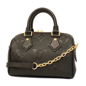 LOUIS VUITTON[3yc2567] Auth  2way Bag Monogram Implant Speedy Bandouliere 20 M58953 Noir