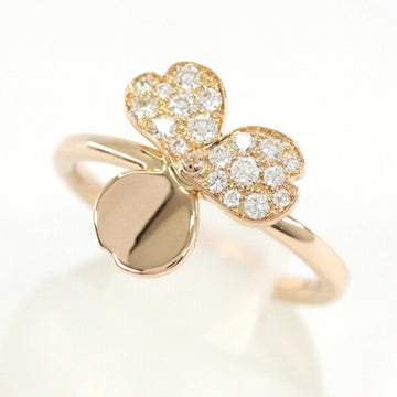 TIFFANY Ring Paper Flower Diamond K18PG RG Pink Gold Rose #9 Women's &CO.