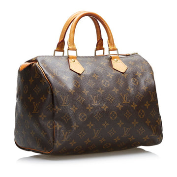 Louis Vuitton Monogram Speedy 30 Handbag M41526 Brown PVC Leather Ladies LOUIS VUITTON