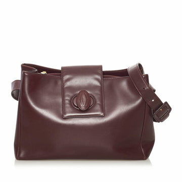 Cartier Must Shoulder Bag Bordeaux Leather Ladies CARTIER