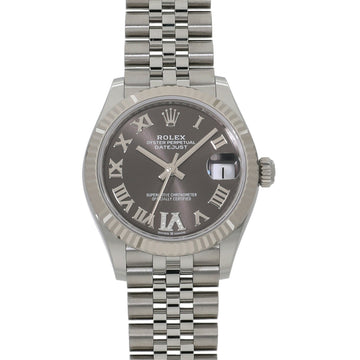 ROLEX Datejust 31 278274 Dark Gray x VI Diamond Ladies Watch R7673