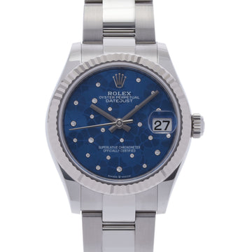 ROLEX Datejust 278274 Ladies SS/WG Watch Automatic Winding Azzurro Blue Floral Motif Dial