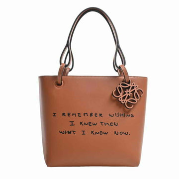 LOEWE Leather Anagram Double Handle Handbag - Brown