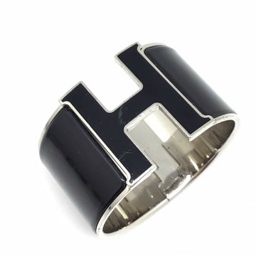 HERMES click crack XL TGM bracelet bangle silver black H logo fashion breath men's women's unisex