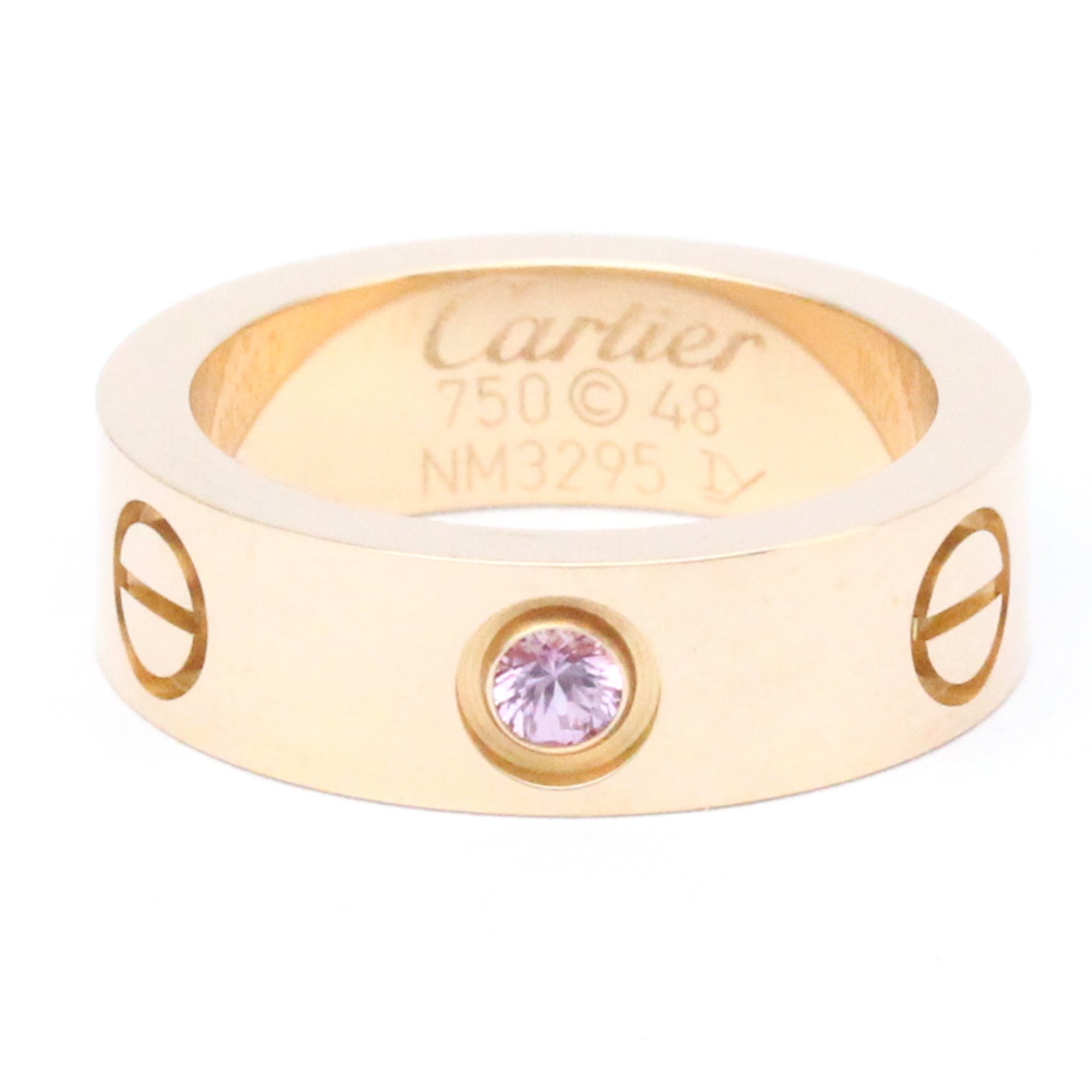 Cartier Love Diamond Pink Sapphire Band Ring