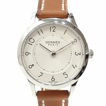 HERMES watch de ladies quartz SS belt CA2.110.220 battery type
