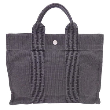 HERMES handbag tote bag Yale line canvas dark gray unisex e54341g