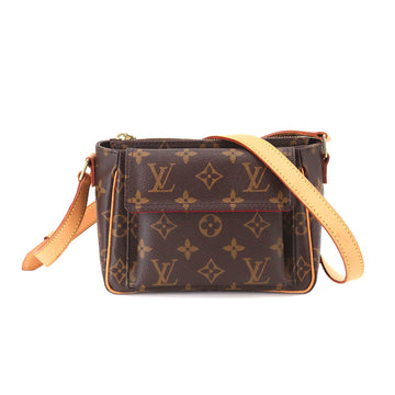 LOUIS VUITTON Monogram Viva Cite PM Shoulder Bag Brown M51165 Gold Hardware