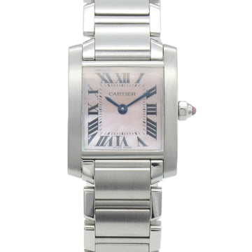 CARTIER Tank Francaise SM Wrist Watch watch Wrist Watch W51028Q3 Quartz Pink Pink shell Stainless Steel W51028Q3