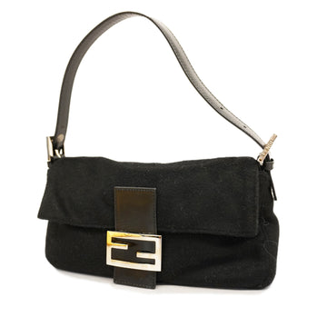 FENDIAuth  Mamma Bucket Women's Felt Handbag Black