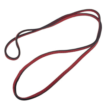 HERMES Raniere choker necklace bracelet leather strap box calf red  aq7244