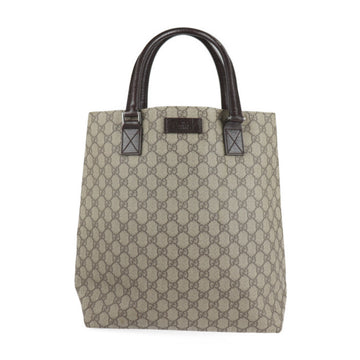 GUCCI GG Supreme Tote Bag 131220 PVC Leather Beige Brown