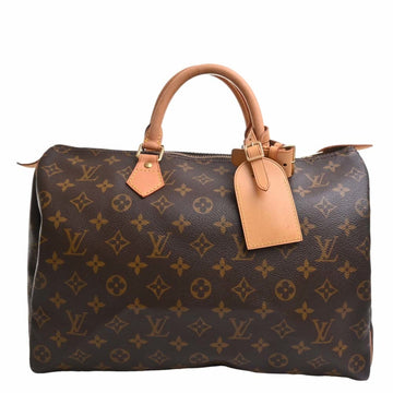 LOUIS VUITTON Monogram Speedy 35 Handbag Boston Bag M41524 Brown Women's