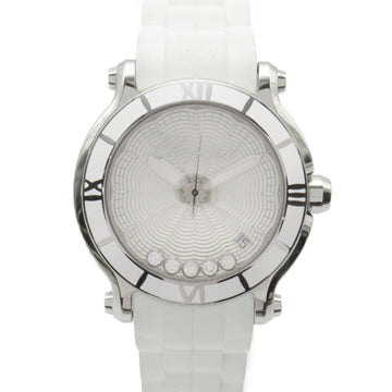 CHOPARD Happy Sports 5P Diamond Wrist Watch Wrist Watch 8475 Quartz White Stainless Steel Rubber belt diamond 8475