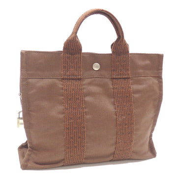 HERMES Yale Line Tote PM Bag Brown Canvas  Hand Women's Men's