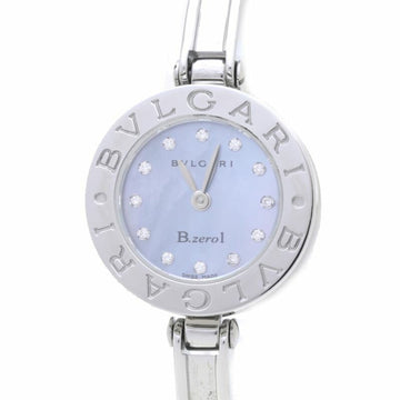 BVLGARI B.zero1 S size BZ22BSS 12 BZ22S 101079 12P Diamond Blue Shell Stainless Steel Ladies 39221