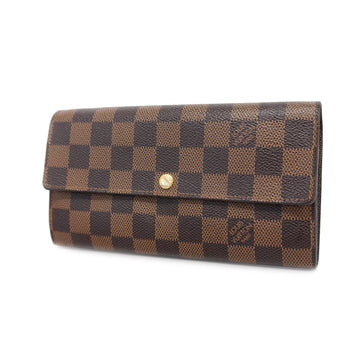 LOUIS VUITTONAuth  Damier Portofeuil Sara N61734 Men Women Long Wallet bi-fold