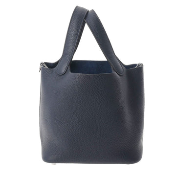 HERMES Picotin Lock PM Bleu Nuit U Engraved [around 2022] Women's Taurillon Clemence Handbag