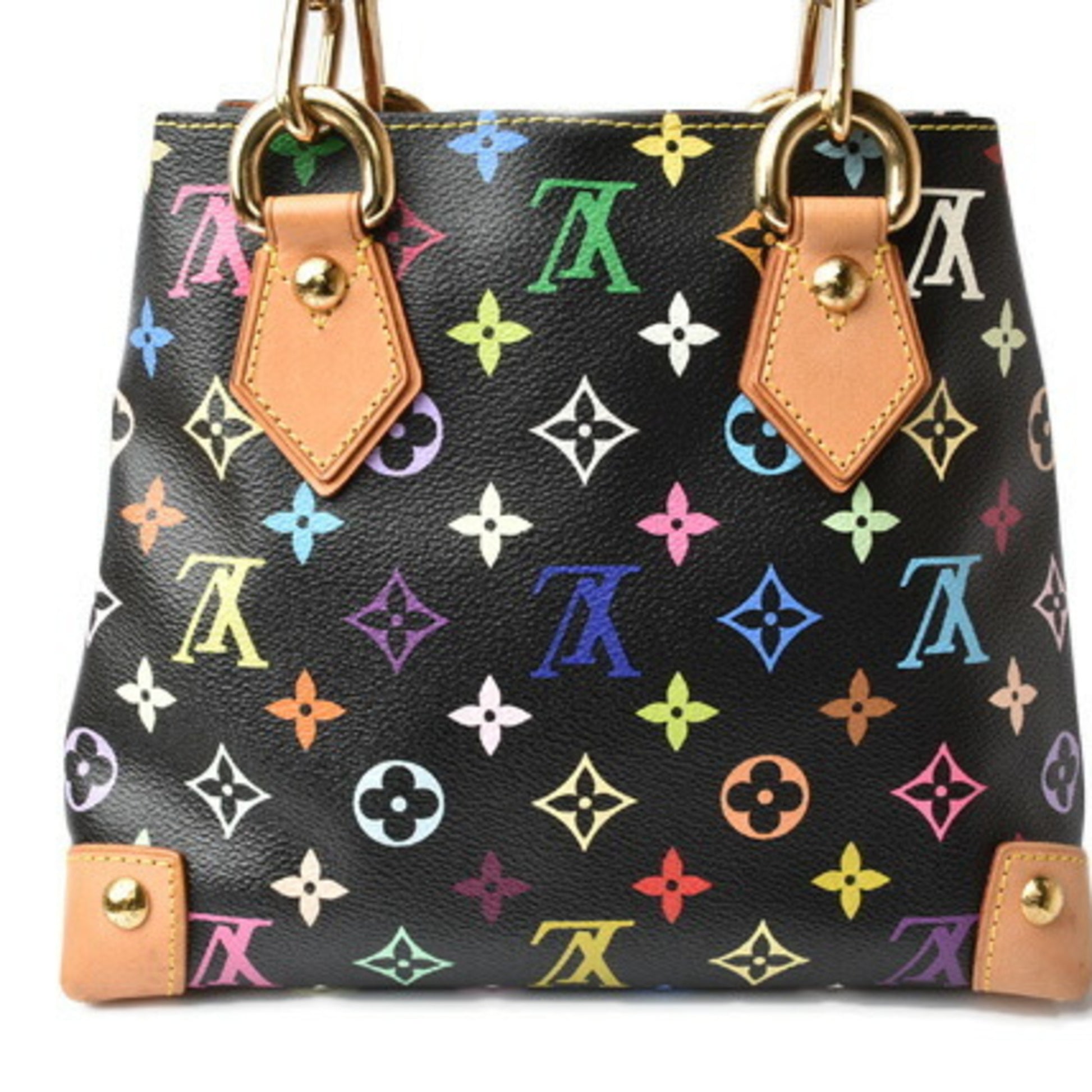 Louis Vuitton Monogram Multicolor Audra M40048 Women's Handbag Black  Brown Gold